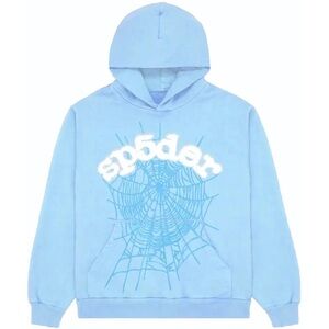 Light blue Sp5der hoodie